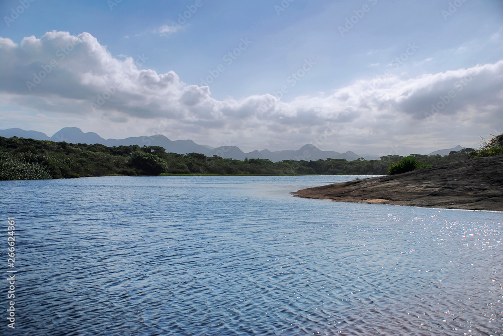 Lagoon of Carais photographed in Guarapari, Espirito Santo. Picture made in 2007. Lagoon of Carais photographed in Guarapari, Espirito Santo. Picture made in 2007.