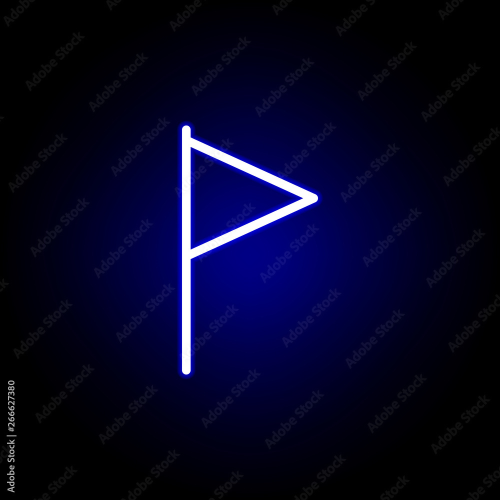 flag, bookmark icon in neon style. Can be used for web, logo, mobile app, UI, UX flag, bookmark icon in neon style. Can be used for web, logo, mobile app, UI, UX