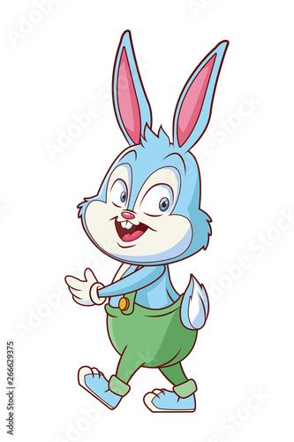 Cute easter bunny celebration isolated