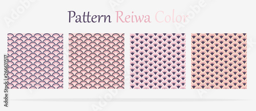 Japanese wave pattern reiwa color.