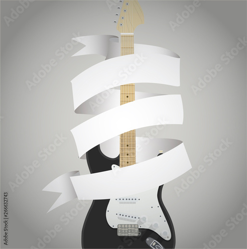 Guitarra envuelta en cinta