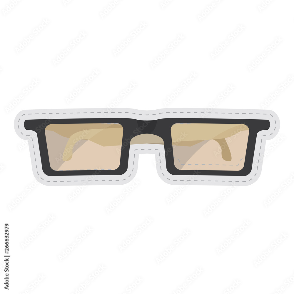 Glasses dotted sticker image. Vector illustration design Glasses dotted sticker image. Vector illustration design