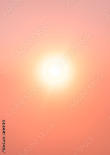 lever de soleil orange et jaune pastel 