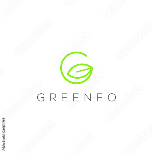 Nature green logo design