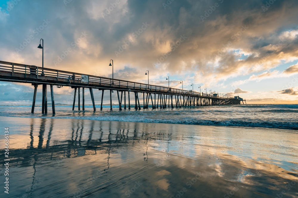 The pier at sunset, in Imperial Beach, near San Diego, California