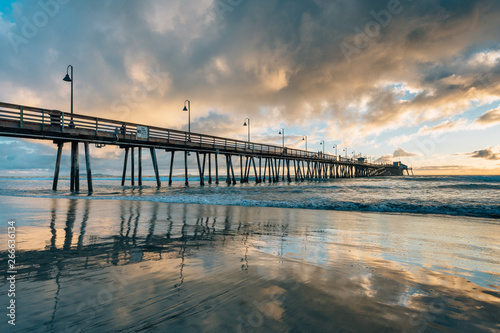 The pier at sunset  in Imperial Beach  near San Diego  California