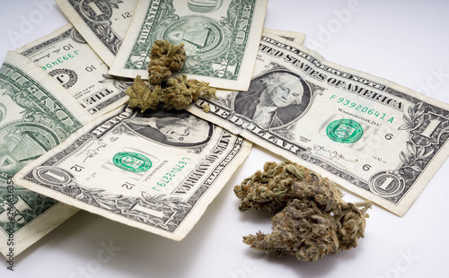 Marijuana stock market price conecpt