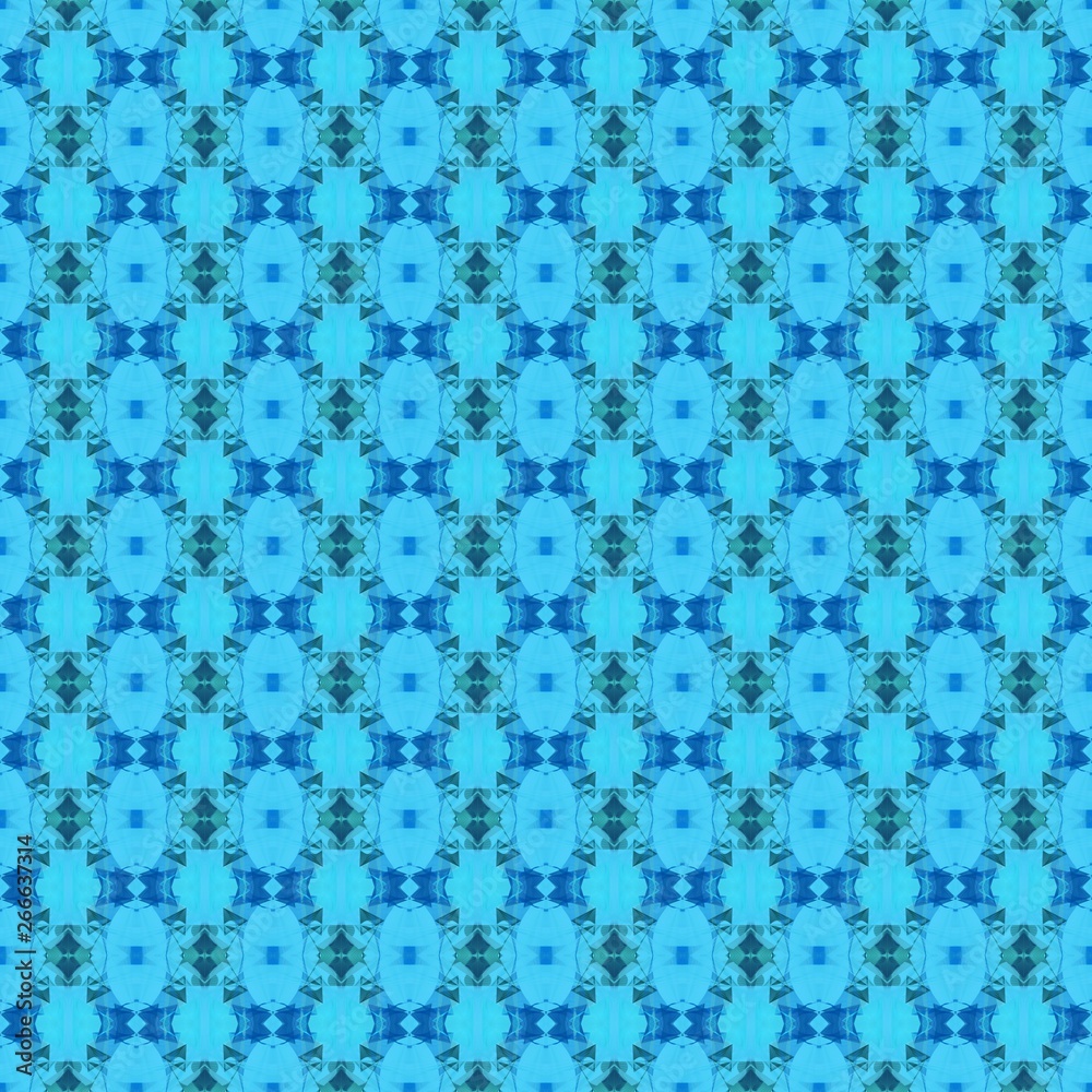 seamless graphics with medium turquoise, teal blue and dark cyan colors. repeatable background for customized products like gifts, invitations, clothes, curtains or wallpaper