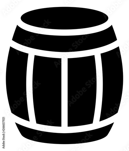 Barrel Oak Cask Vector Icon
