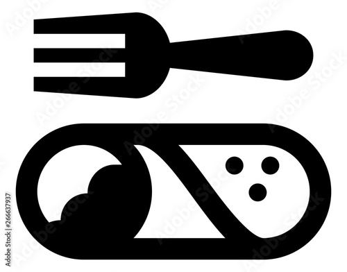 Burrito With Fork Icon