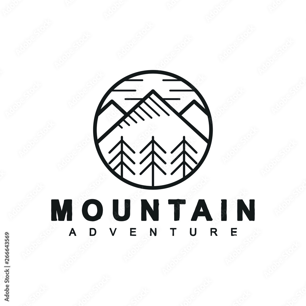 Modern and simple mountain logo design Modern and simple mountain logo design