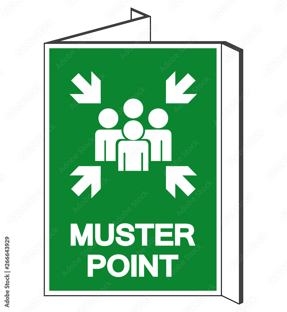 Muster Point Symbol Sign, Vector Illustration, Isolated On White Background Label .EPS10 Muster Point Symbol Sign, Vector Illustration, Isolated On White Background Label .EPS10