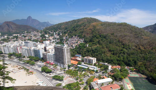 Rio de Janeiro Brazil - Contrast Social buildings and favela