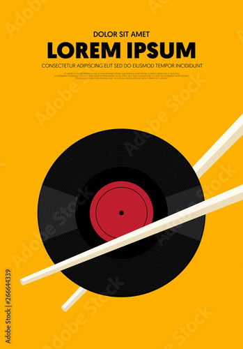 Music poster modern vintage retro style