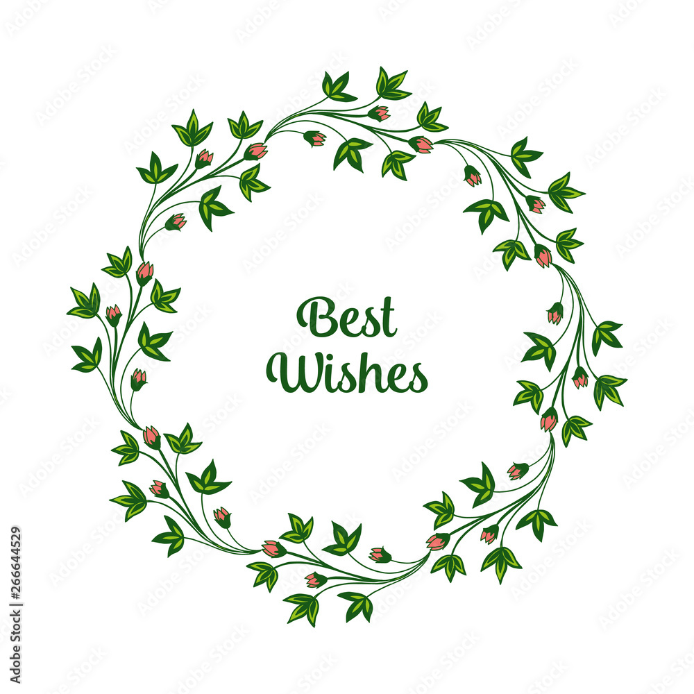 Obraz premium Vector illustration various pattern leaf floral frame for template best wishes