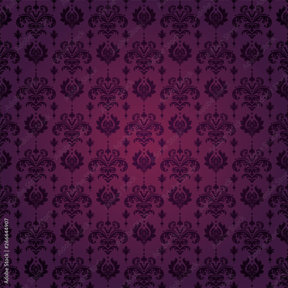 Dark purple background wallpaper in vintage style vector image