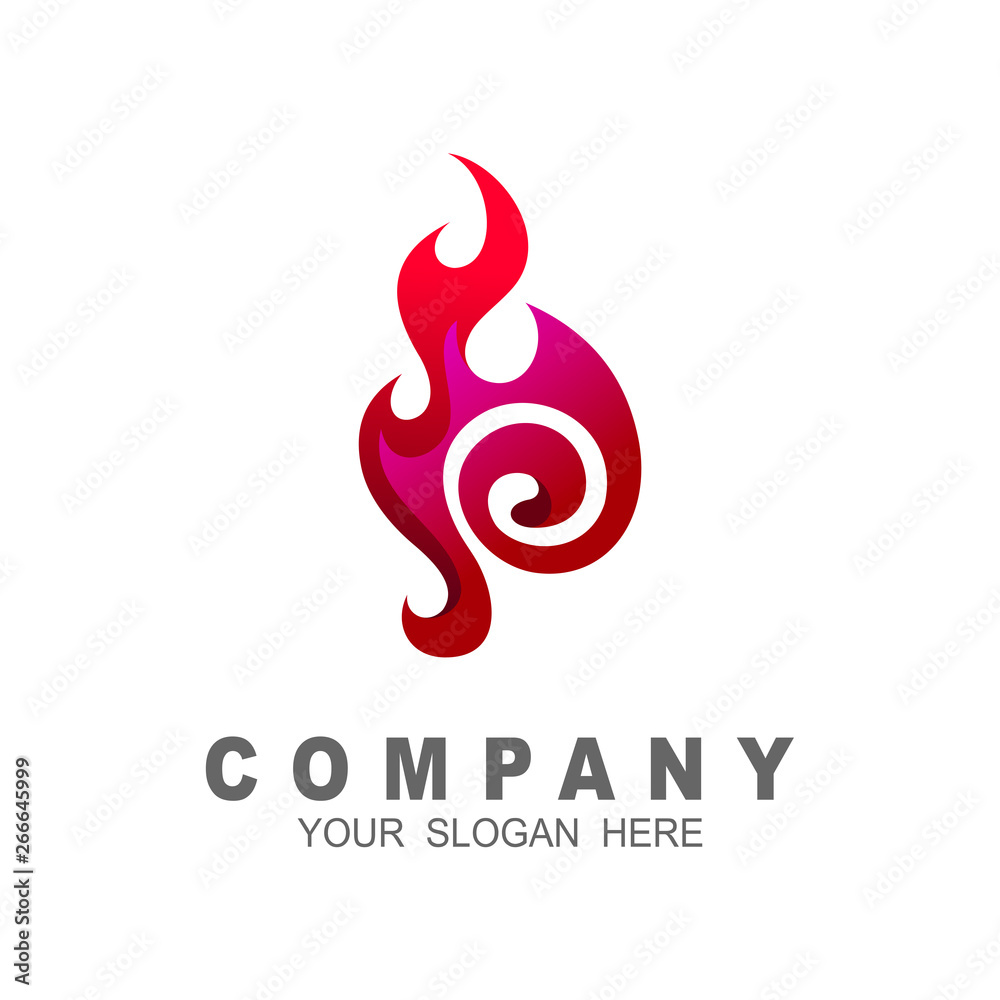Fire logo with letter e initial logo template, hot fire icon Fire logo with letter e initial logo template, hot fire icon