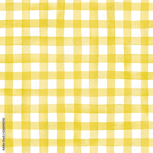 Watercolor gingham, seamless vector pattern
