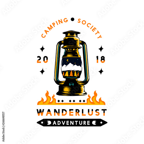 Wanderlust and adventure badge
