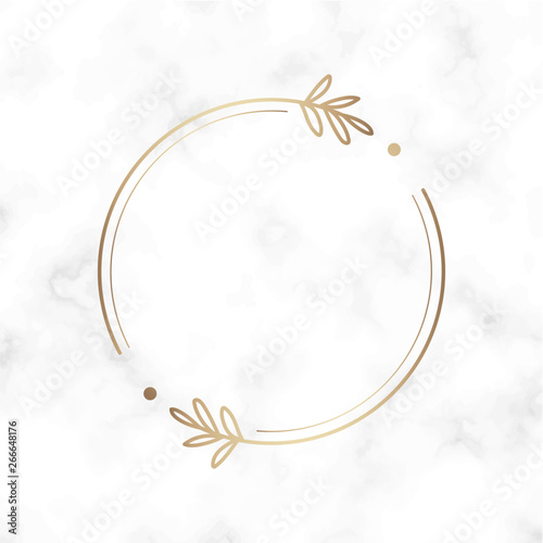 Minimal botanical badge design