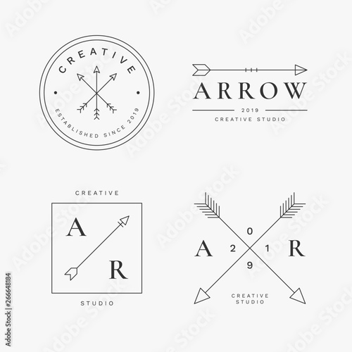 Simple arrow badge set