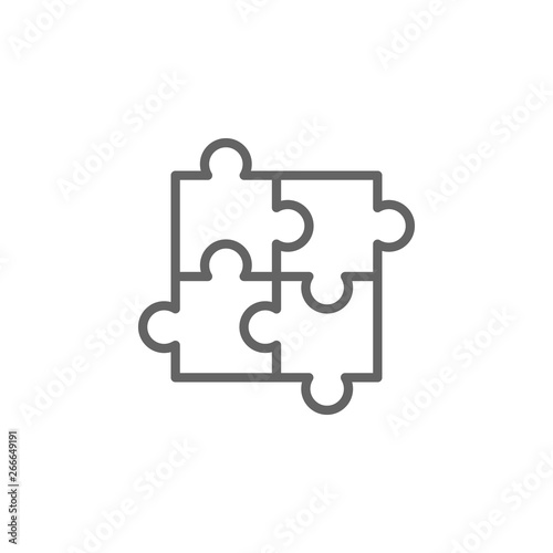 Puzzle strategy of  outline icon. Elements of Business illustration line icon. Signs and symbols can be used for web  logo  mobile app  UI  UX