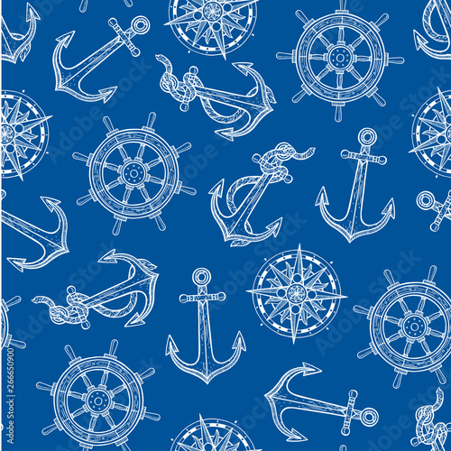 seamless maritime symbols
