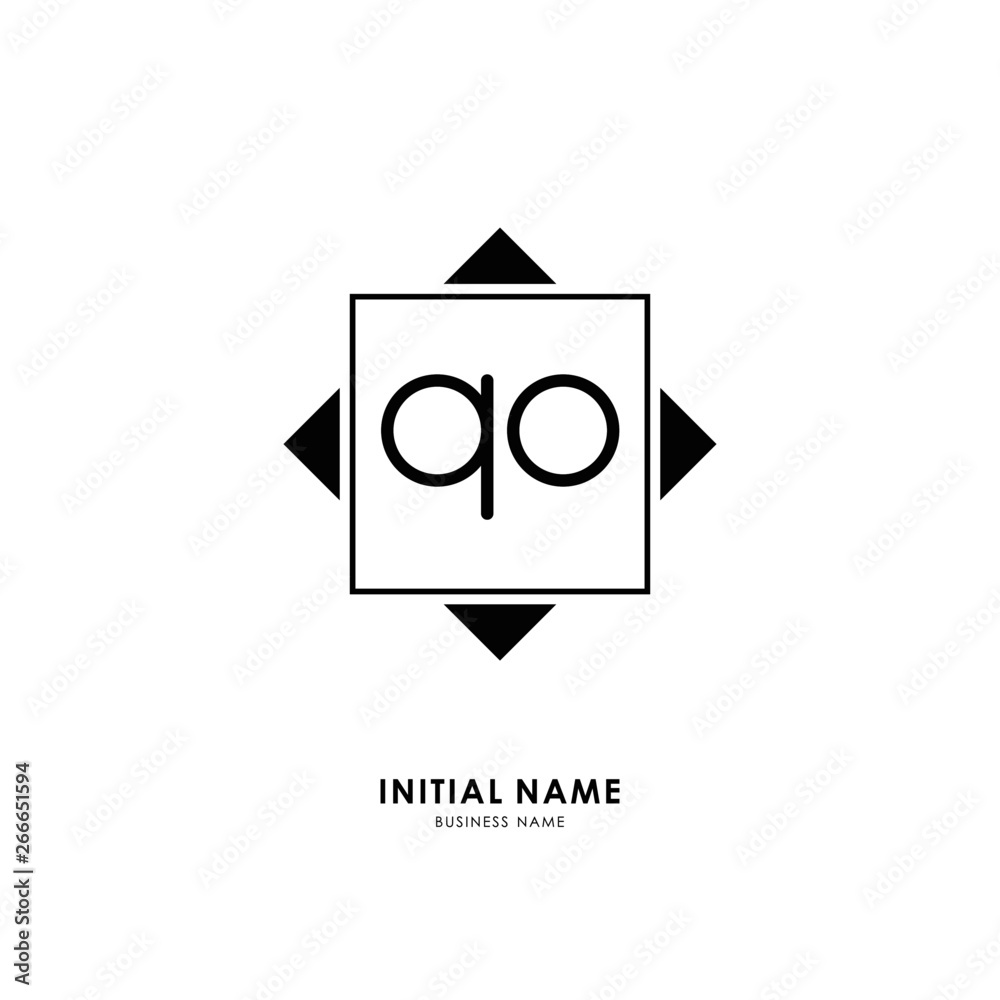 Q O QO Initial logo letter with minimalist concept. Vector with scandinavian style logo. Q O QO Initial logo letter with minimalist concept. Vector with scandinavian style logo.