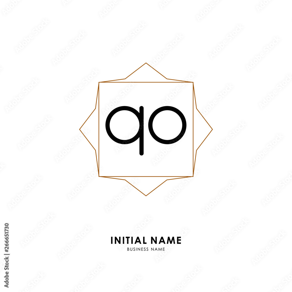 Q O QO Initial logo letter with minimalist concept. Vector with scandinavian style logo. Q O QO Initial logo letter with minimalist concept. Vector with scandinavian style logo.
