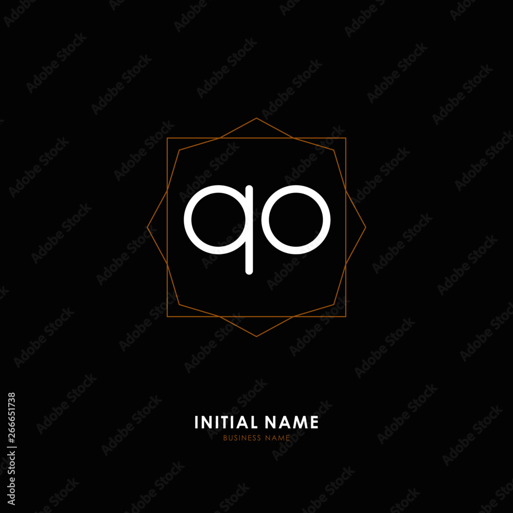 Q O QO Initial logo letter with minimalist concept. Vector with scandinavian style logo. Q O QO Initial logo letter with minimalist concept. Vector with scandinavian style logo.