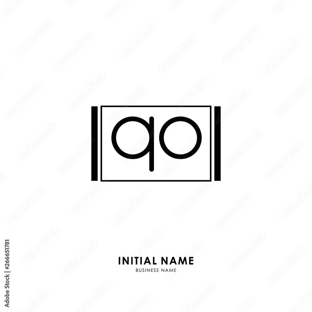 Q O QO Initial logo letter with minimalist concept. Vector with scandinavian style logo. Q O QO Initial logo letter with minimalist concept. Vector with scandinavian style logo.
