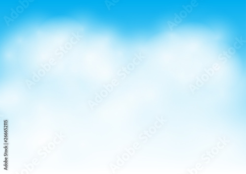 Soft white cloud on blue sky background vector illustration.