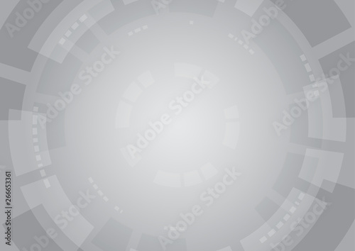 Abstract wheel shape technology grey color background design