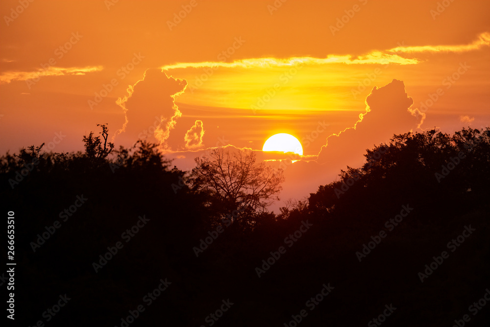 Sunset in Yala National Park, Sri Lanka Sunset in Yala National Park, Sri Lanka