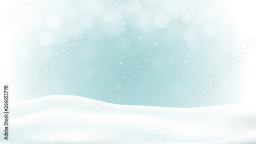 Abstract snowing winter vector background, eps10 illustration. © Kanyarat
