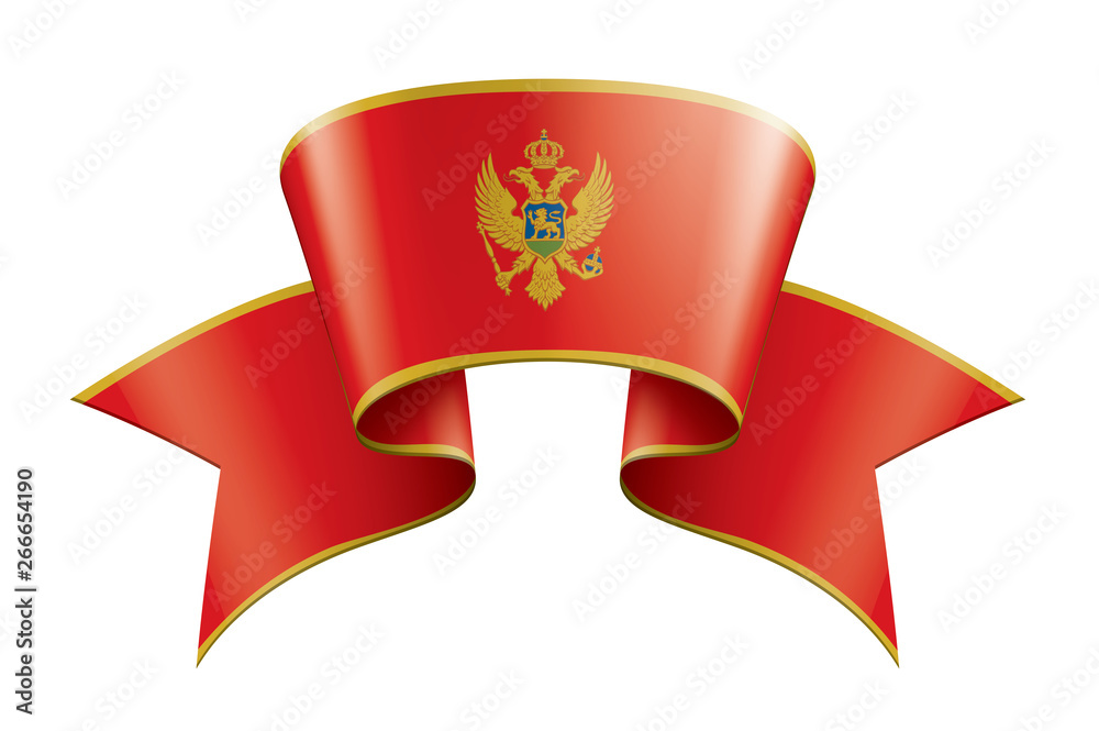 montenegro flag, vector illustration on a white background montenegro flag, vector illustration on a white background