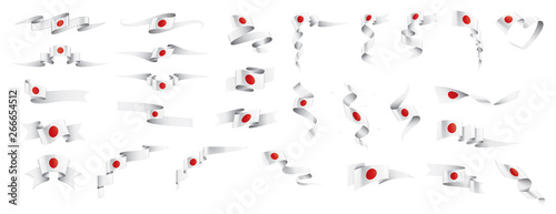 Foto Japan flag, vector illustration on a white background