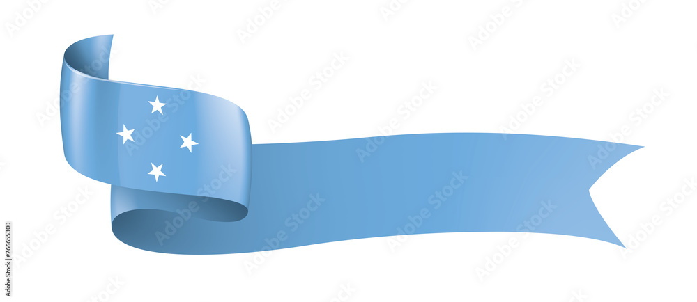 Federated States Micronesia flag, vector illustration on a white background Federated States Micronesia flag, vector illustration on a white background