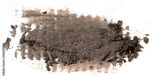 Black coal texture paint stain brush stroke, hand painted, isolated on white background. EPS10 vector illustration.