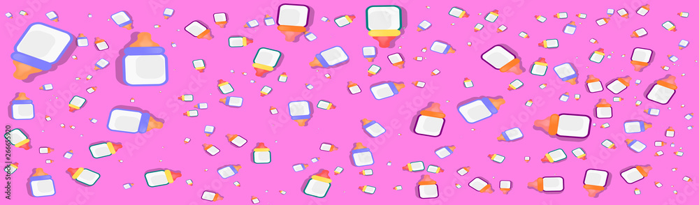 Baby milk feeding bottle design illustration 