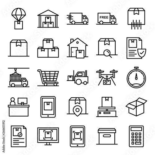 Logistic icons pack