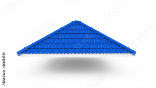 blue roof.3d rendering