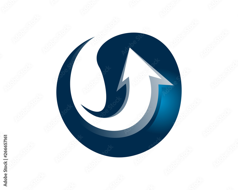 Arrow curve logo icon template Arrow curve logo icon template