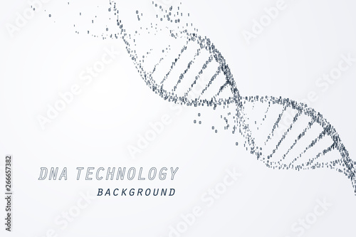 Digital of DNA virtual, technology and medical concept