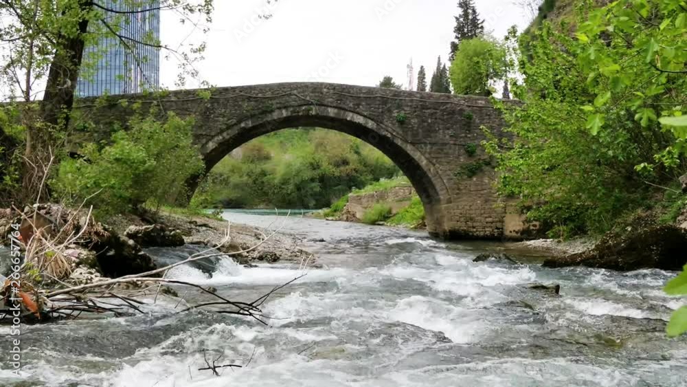 The Old Bridge over the Ribnica Podgorica Montenegro The Old Bridge over the Ribnica Podgorica Montenegro