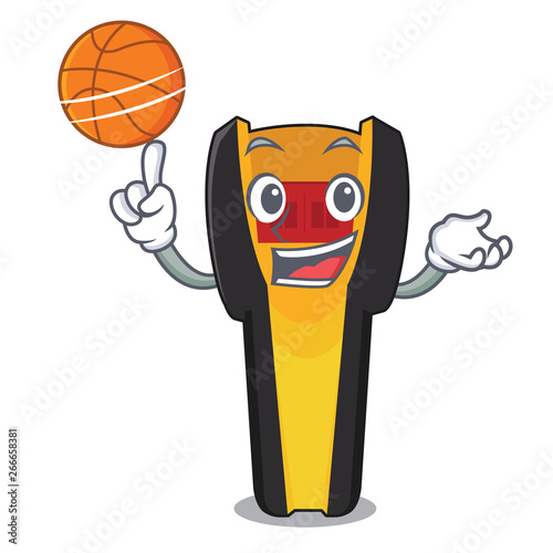 With basketball stud finder isolated with the character