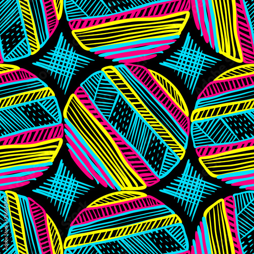 Abstract Ikat and boho style handcraft fabric pattern. Traditional Ethnic design for clothing and textile background, carpet or wallpaper