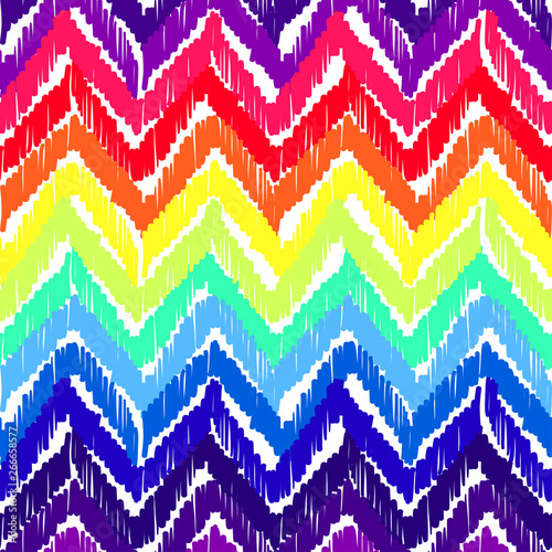 Abstract Ikat and boho style handcraft fabric pattern. Traditional Ethnic design for clothing and textile background, carpet or wallpaper