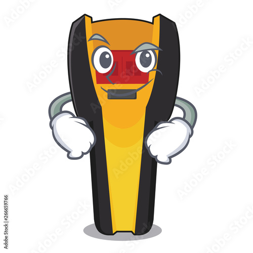 Smirking stud finder in the cartoon shape