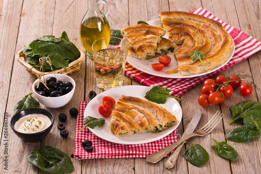 Spanakopita, greek spinach pie.